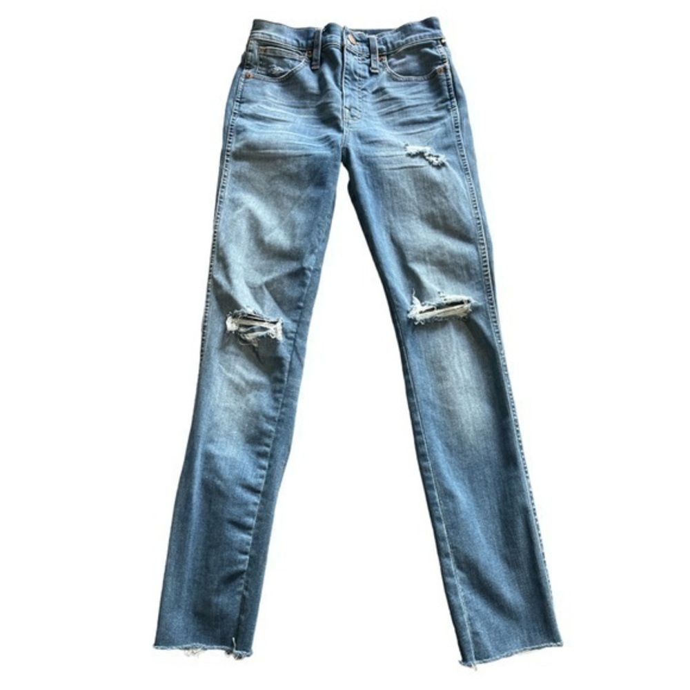 Madewell Skinny Denim Blue Jeans 10" Rise Size 25x27.5 GUC #1486